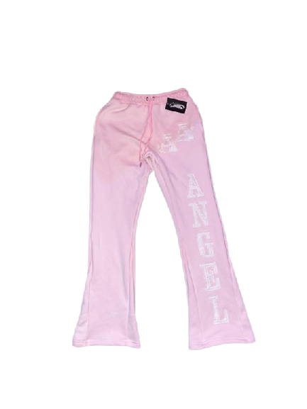 ANGEL APPAREL FLARE PANTS (PINK)